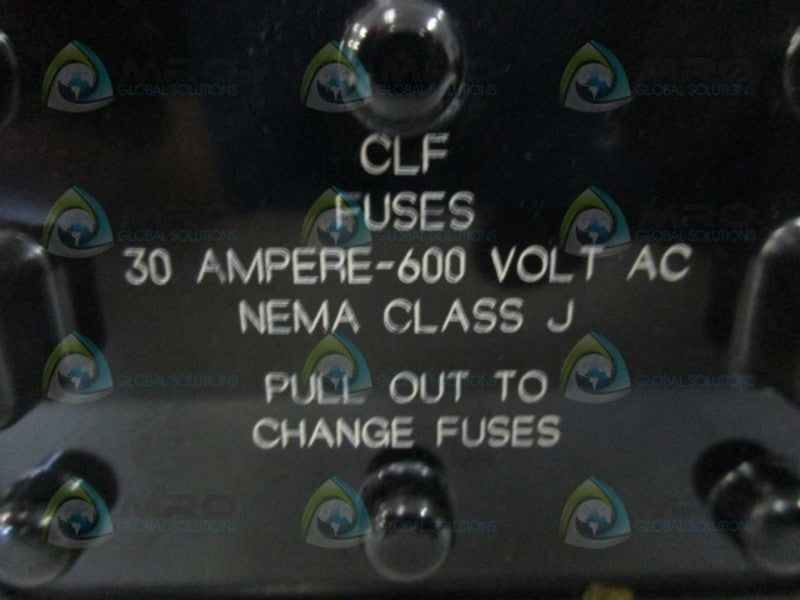 GENERAL ELECTRIC CLASS J FUSE BOX  UNMP