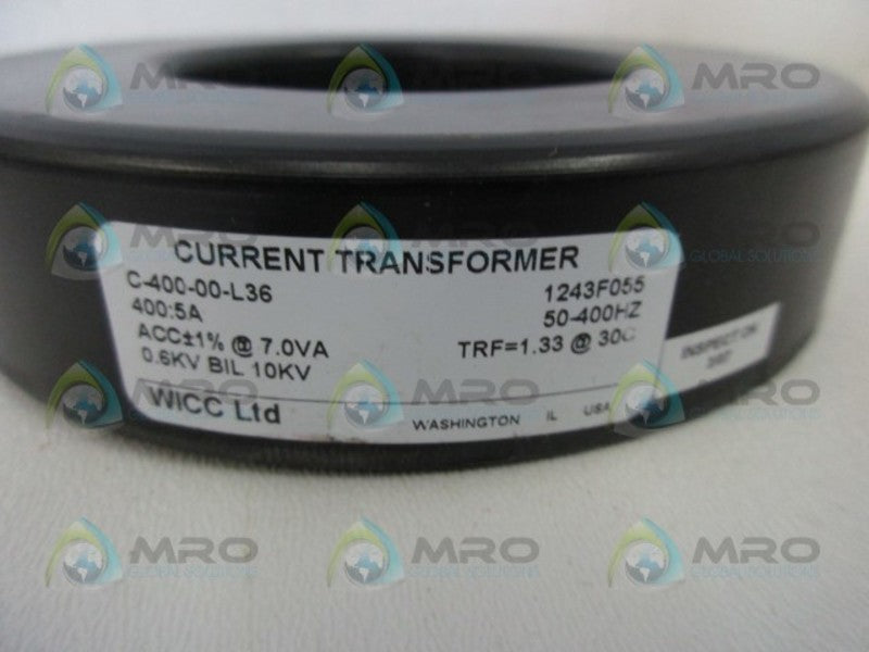 WICC C-400-00-L36 CURRENT TRANSFORMER  NSNP