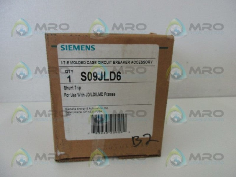 SIEMENS S09JLD6 VDC SHUNT TRIP  NSMP