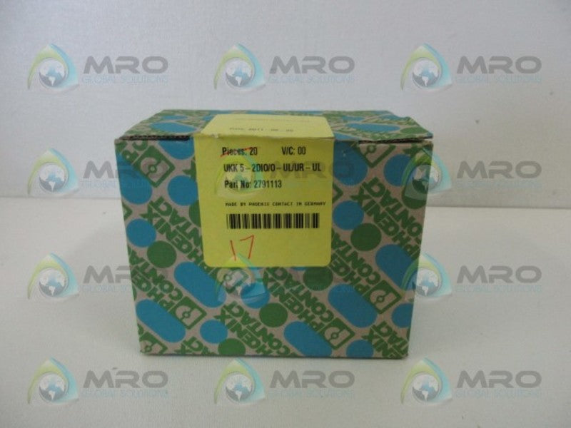 PHOENIX CONTACT UKK 5 TERMINAL BLOCK (BOX OF 17)  NSMP