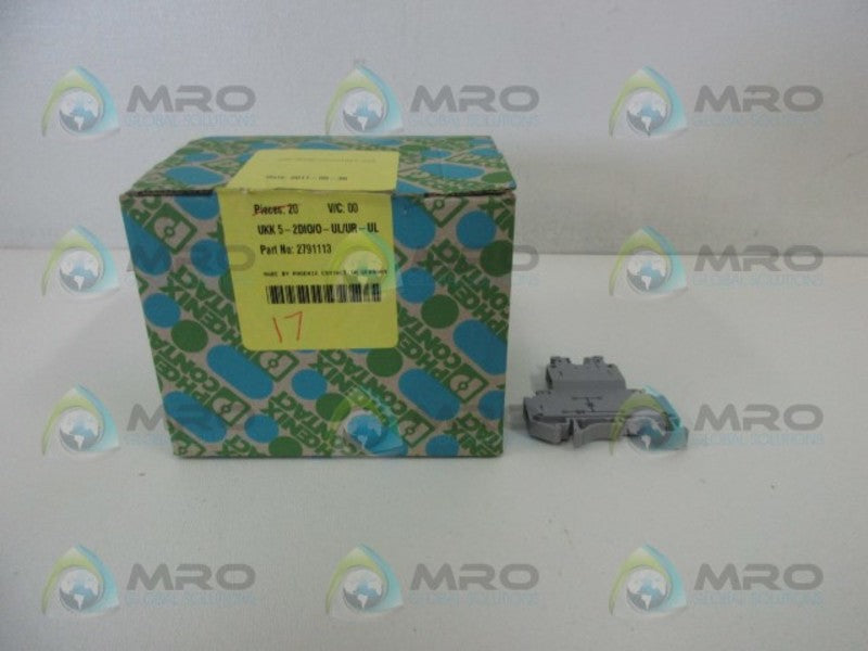 PHOENIX CONTACT UKK 5 TERMINAL BLOCK (BOX OF 17)  NSMP