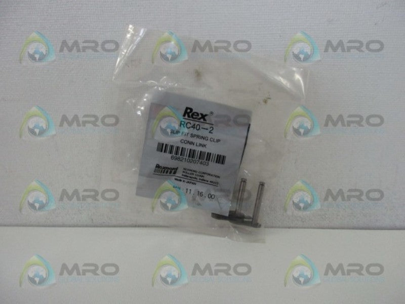 REX RC40-2 SLIP FIT SPRING CLIP CONN LINK  NSMP