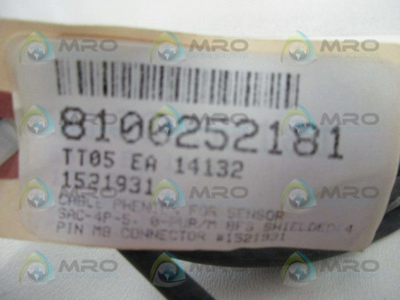 PHOENIX CONTACT 1521931 CORDSET  UNMP