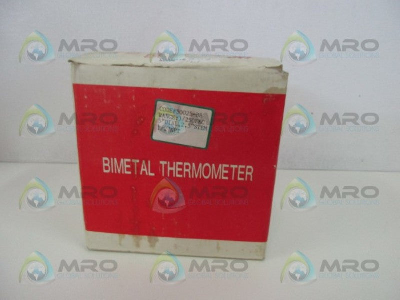 WINTERS 50025-B8 BIMETAL THERMOMETER 5" DIAL 2.5" STEM 1/2" NPT  NSMP
