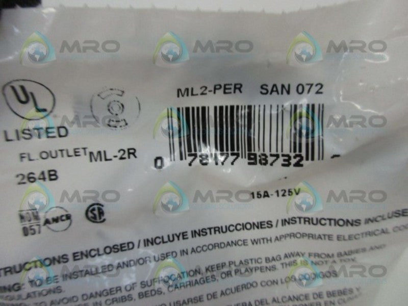 LEVITON ML2-PER RECEPTACLE 15AMP 125V  NSMP