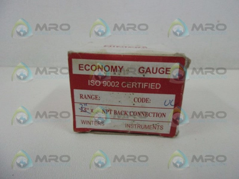 WINTERS 2.5" X NPT  ECONOMY GAUGE 0-100 PSI  NSMP