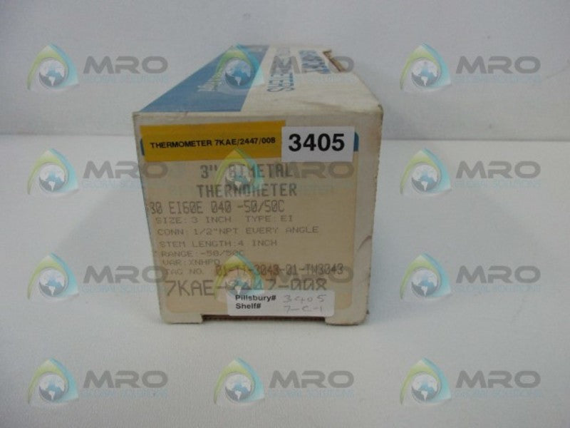 ASHCROFT 30EI60E040-50/50C BIMETAL THERMOMETER  NSMP