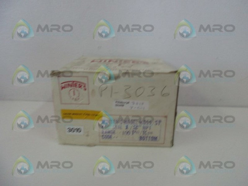 WINTERS 4" X 1/2" NPT PRESSURE GAUGE 100 PSI  NSMP