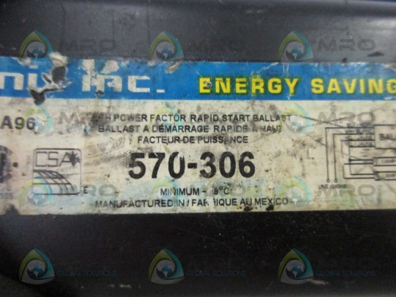 BALLASTRONIC 570-306 BALLAST MAGNETIC  UNMP