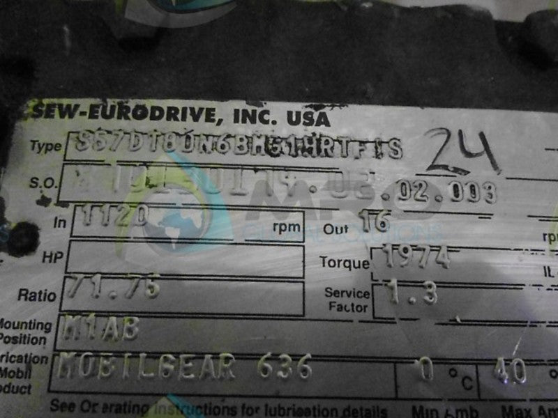 SEW-EURODRIVE DFT80N6BMG1HRTFIS S57DT80N6BMG1HRTFIS  NSNP
