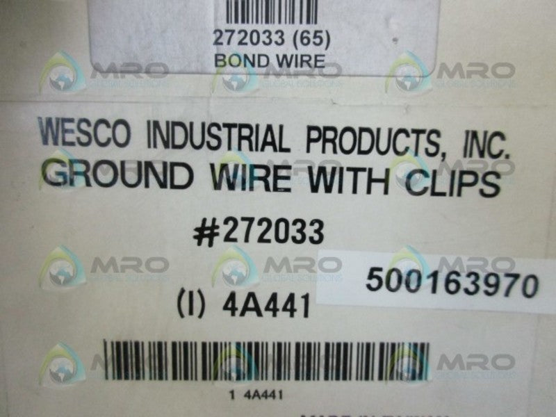 WESCO 272033 GROUND WIRE WITH CLIPS  NSMP