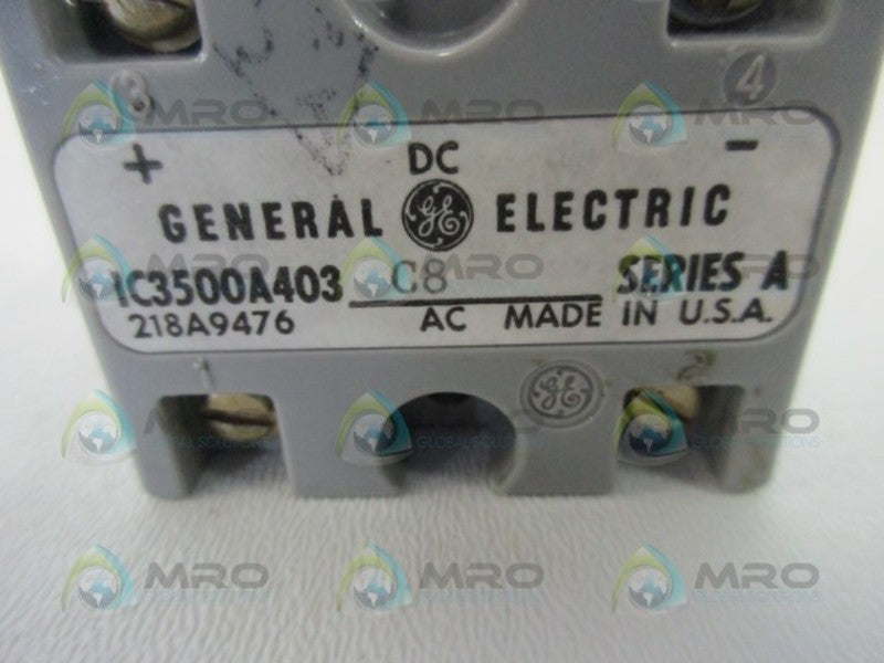 GENERAL ELECTRIC IC3500A403C8 CONTROL RECTIFIER  UNMP