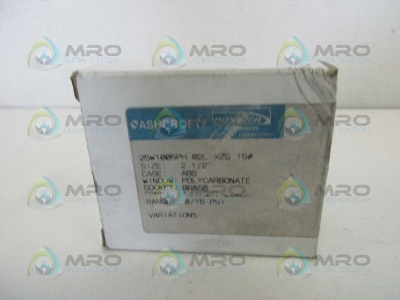 ASHCROFT 25W1005PH02LXZG15 PRESSURE GAUGE  NSMP