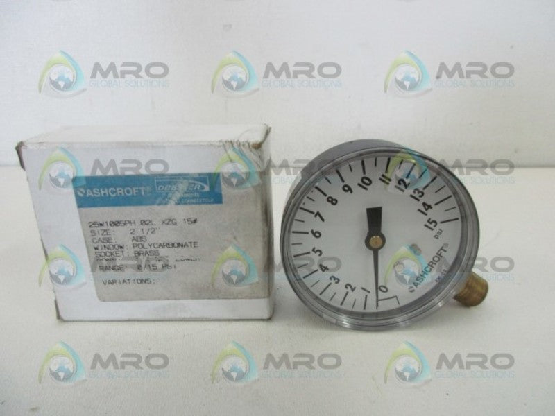 ASHCROFT 25W1005PH02LXZG15 PRESSURE GAUGE  NSMP