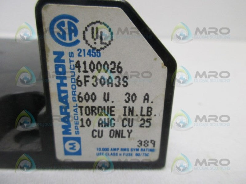 MARATHON 4100026 FUSE HOLDER  UNMP