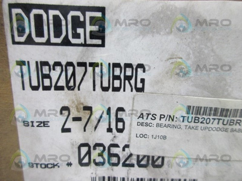 DODGE TUB207TUBRG ROLLER BEARING 036200  NSFS