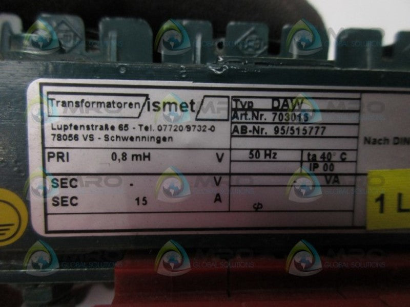ISMET DAW TRANSFOREMR  UNMP
