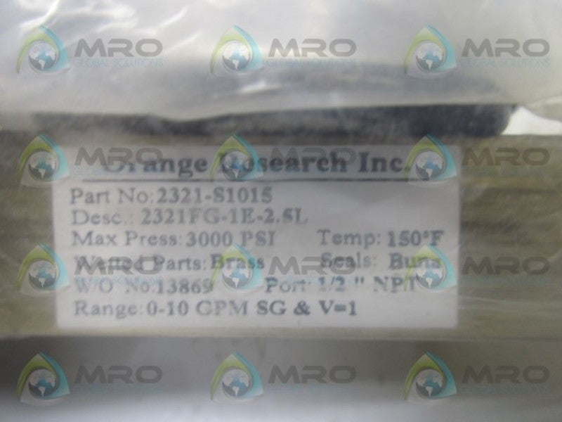 ORANGE RESEARCH 2321-S1015 FLOWMETER BRASS MULTIMOUNT  NSMP