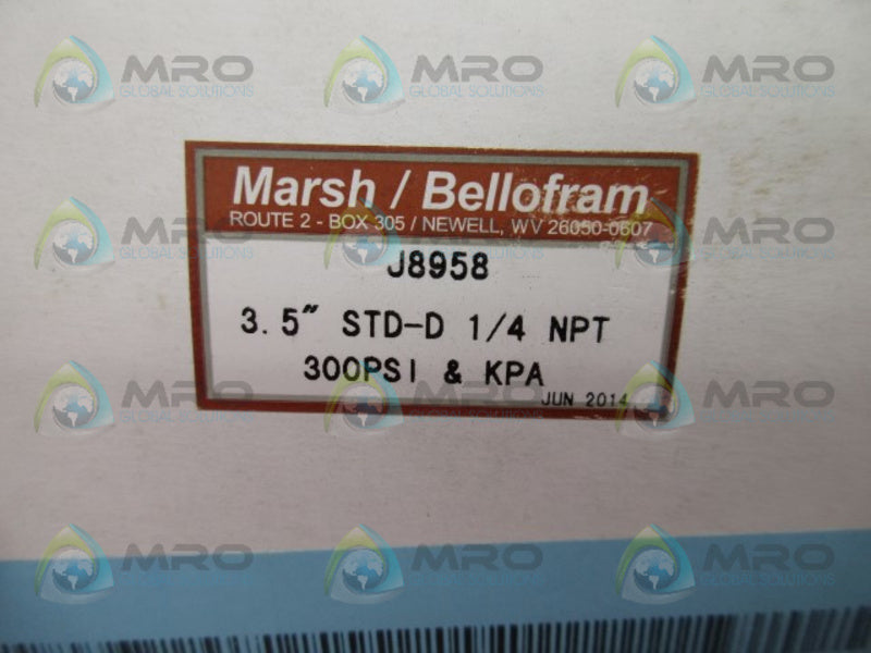 MARSH/BELLOFRAM J8958 GAUGE 300PSI & KPA  NSMP