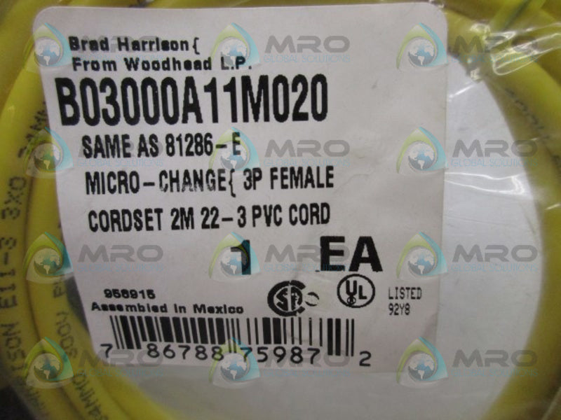 DANIEL WOODHEAD B03000A11M020 MICRO CHANGE 3P FEMALE  NSMP
