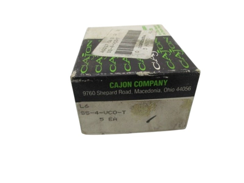 CAJON SS-4-VCO-T TEE FITTINGN O-RING SEAL 1/4" PKG OF 5 NSMP