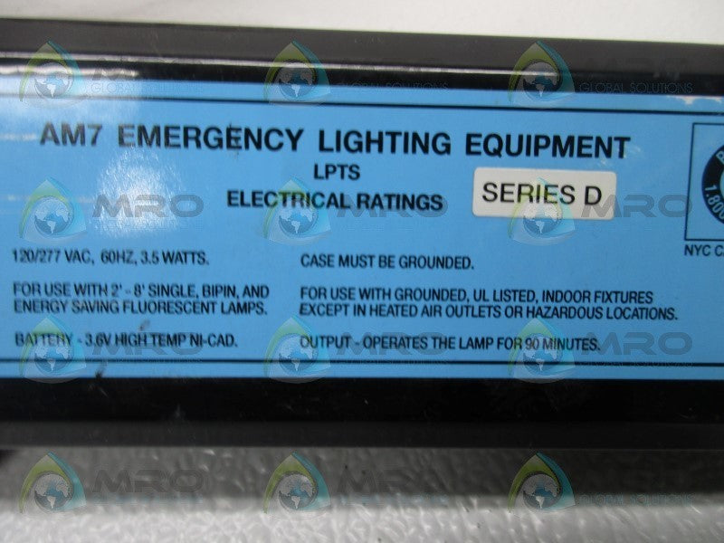 LIGHTALARMS AM7 EMERGENCY LIGHTING EQUIPMENT  NSNP