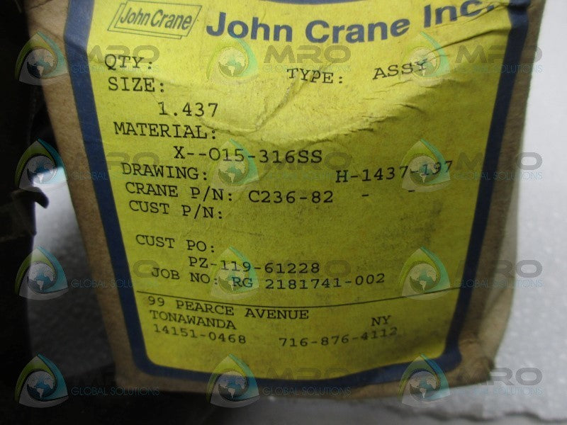 JOHN CRANE C236-82 SEAL HEAD ASSEMBLY  NSMP