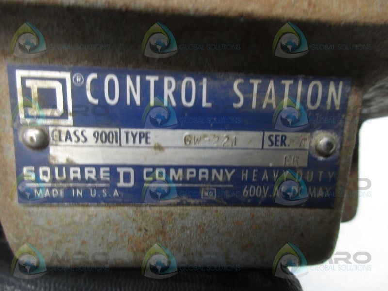 SQUARE D 9001-GW-221 CONTROL STATION  UNMP