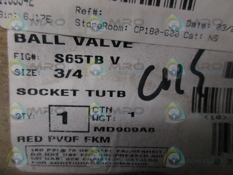 NIBCO S65TBV SOCKET TUTB BALL VALVE 3/4"  NSMP