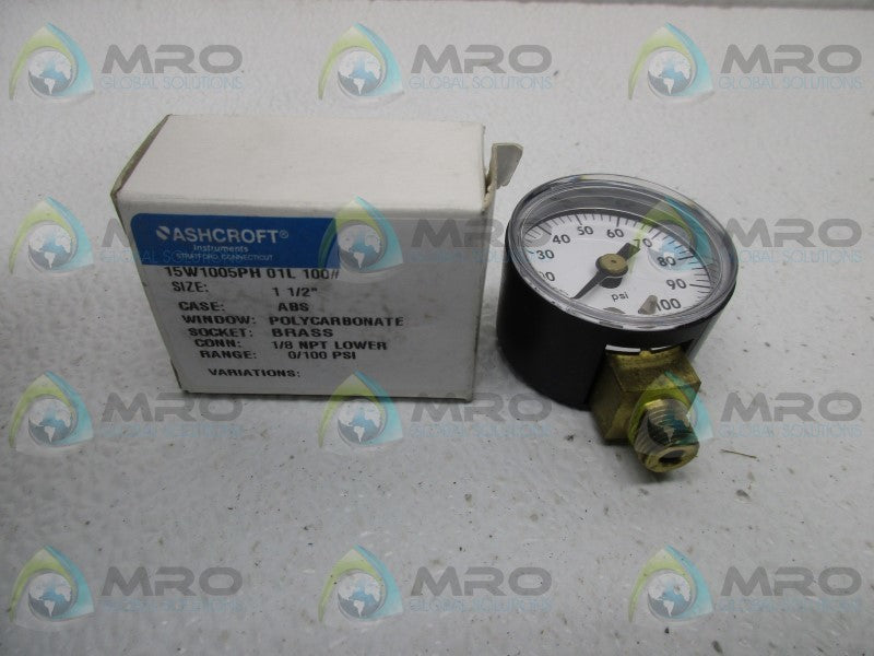 ASHCROFT 15W1005PH01L100# PRESSURE GAUGE  NSMP