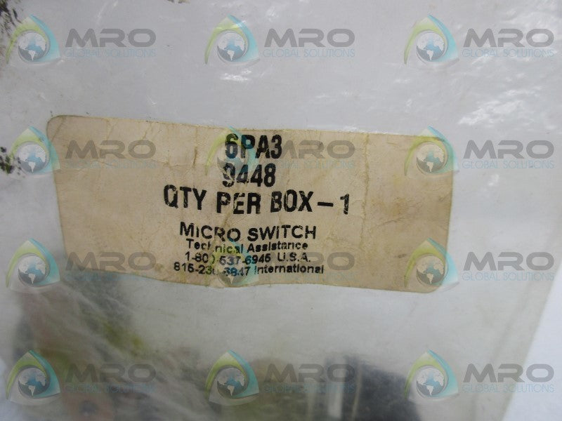 MICRO SWITCH 6PA3 LIMIT SWITCH LEVER ROLLER ARM  NSMP