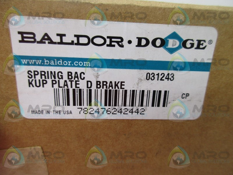 DODGE 031243 SPRING BAC KUP PLATE D BRAKE  NSFS