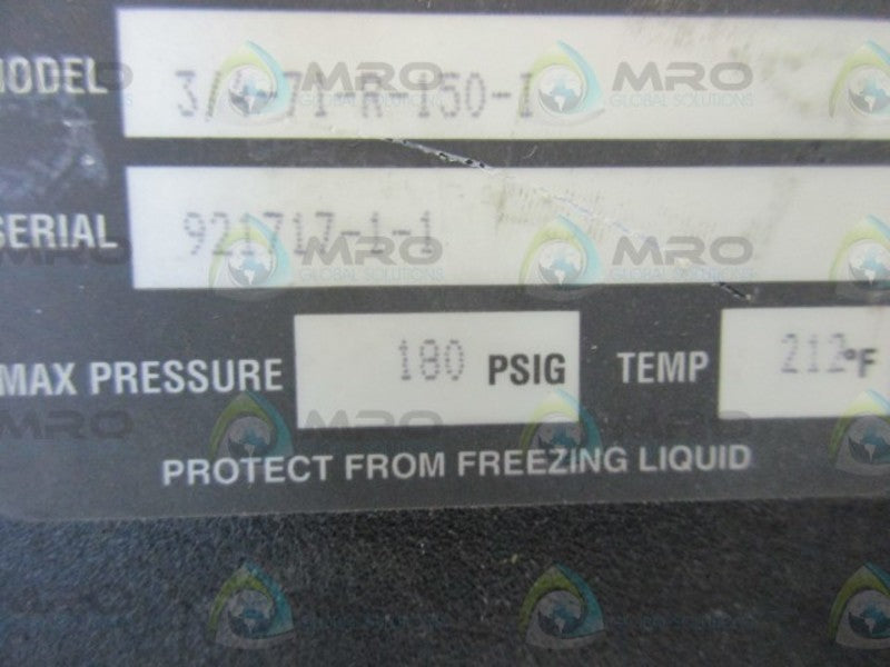 RCM INDUSTRIES 3/4-71-R-150-I FLO GAUGE  NSNP
