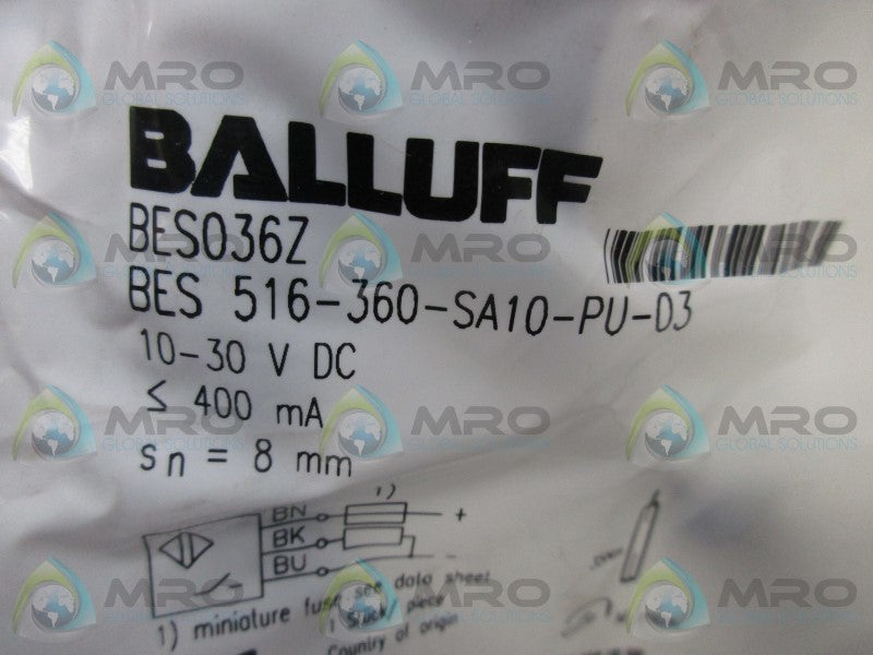 BALLUFF BES516-360-SA10-PU-03 INDUCTIVE SENSOR  NSMP