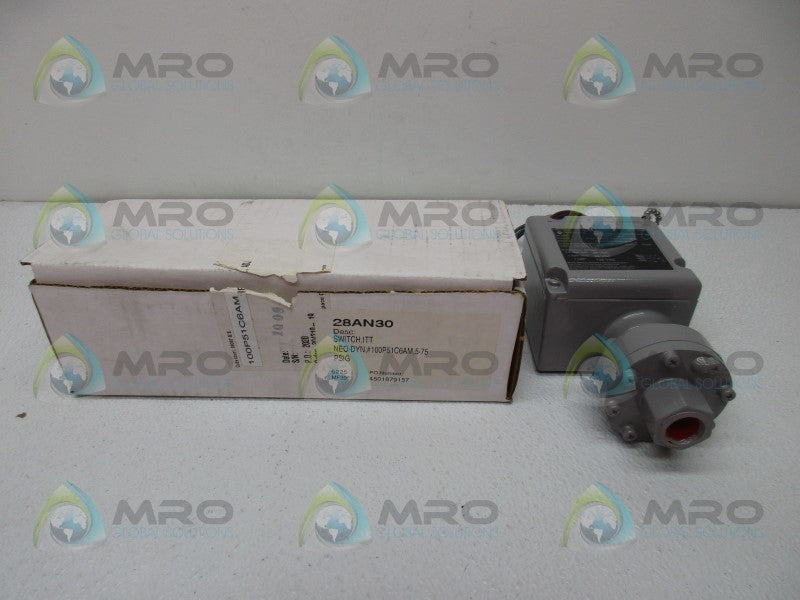 IFF 100P51C6AM PRESSURE SWITCH 5-75PSIG  NSMP