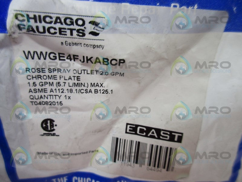 CHICAGO FAUCETS 26Y307 ROSE SPRAY OUTLET  NSMP