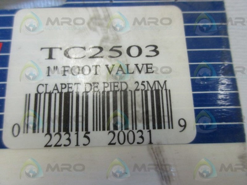 FLOTEC TC2503 BRASS FOOT VALVE  NSMP