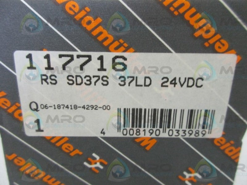 WEIDMULLER RS SD37S 37LD 24VDC INTERFACE MODULE  NSMP