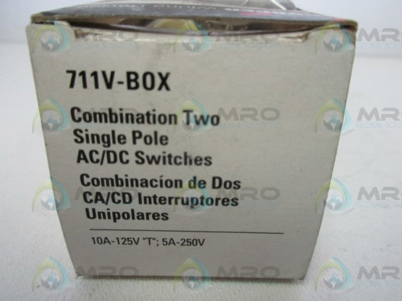 COOPER 711V-BOX 10A-125V  DC RATED WALL SWITCH  NSMP