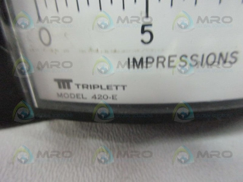 TRIPLETT MODEL 420-E PANEL MOUNT 0-25  UNMP