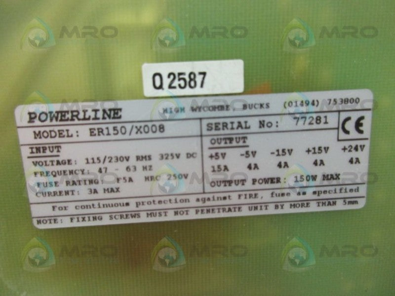 HARLAND SIMON H4893P4029 POWER SUPPLY  UNMP