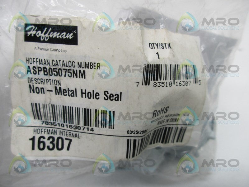 HOFFMAN ASPB05075NM NON METAL HOLE SEAL  NSMP