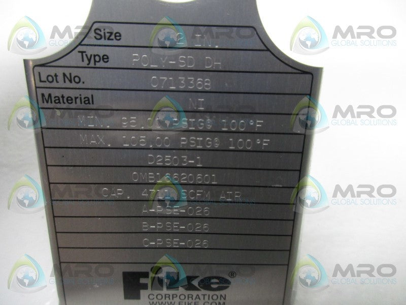 FIKE C713368 RUPTURE DISC 2"  NSMP