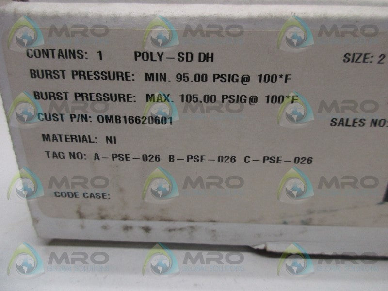 FIKE C713368 RUPTURE DISC 2"  NSMP