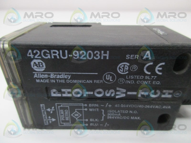 ALLEN BRADLEY 42GRU-9203H SER A PHOTOSWITCH  UNMP