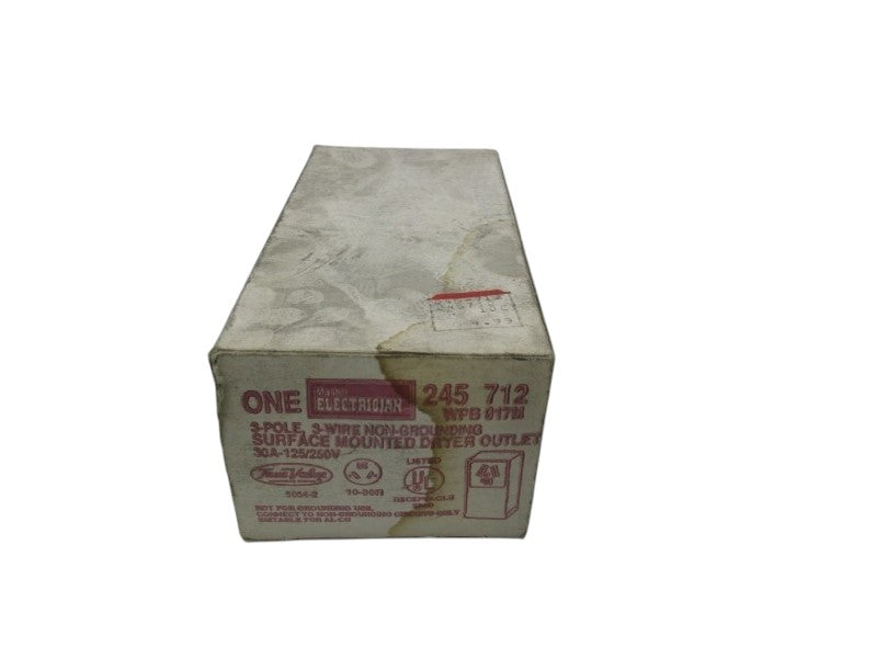 MASTER ELECTRICIAN 245-712 SURFACE MOUNTED DRYER OUTLET  NSMP