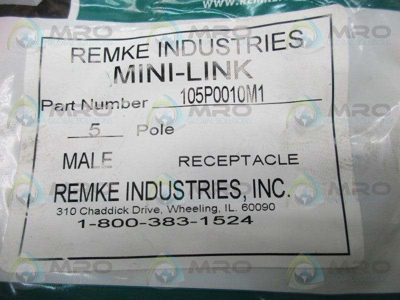 REMKE 105P0010M1 MINI LINK RECEPTACLE * NEW IN FACTORY BAG *