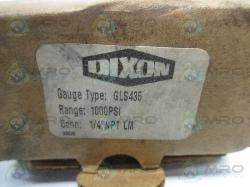 DIXON GLS435 PRESSURE GAUGE 1000 PSI  NSMP