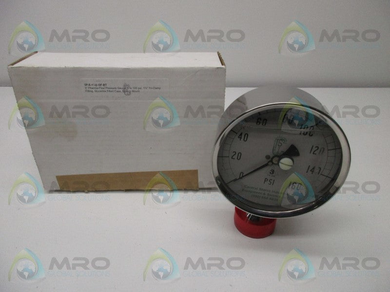 CSI 5P-E-1-1/2-U-GF-BT PRESSURE GAUGE 0-160 PSI  NSMP