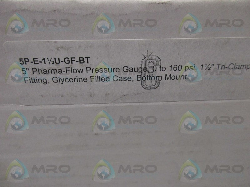 CSI 5P-E-1-1/2-U-GF-BT PRESSURE GAUGE 0-160 PSI  NSMP